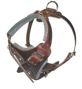 Handmade leather dog harness